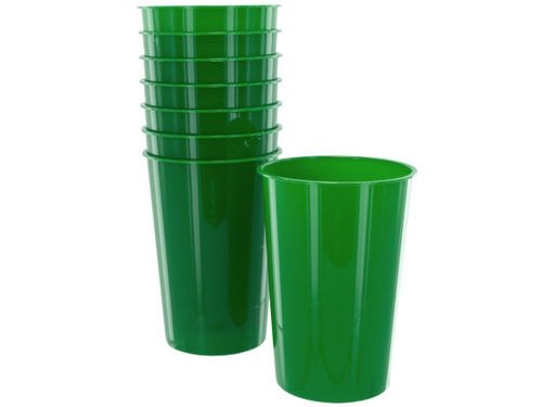 8 pack 9oz green plastic cups
