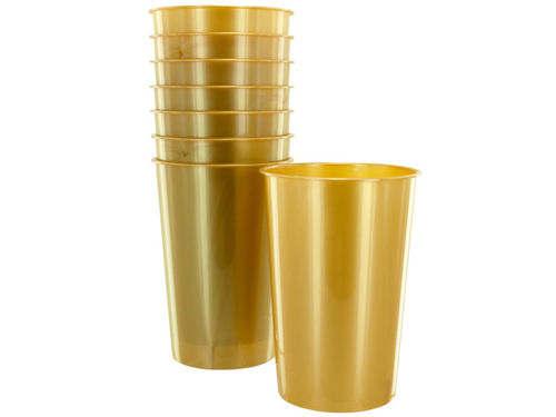8 pack 9oz gold plastic cups