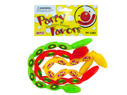 3 pack slipping snakes party favors