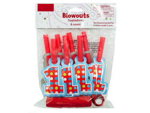 8 pack 1st birthday blowouts