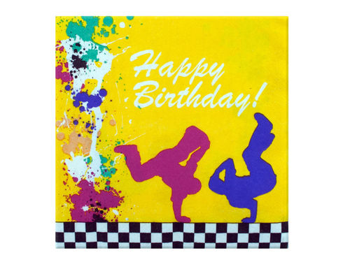 18 pack 80`s birthday napkins