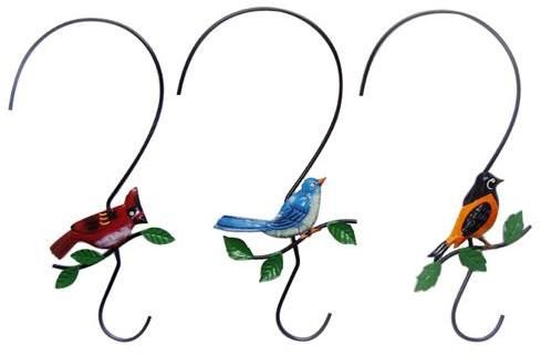 Metal ""S"" Hook with Bird for Plant Hanging Assortment Case Pack 24