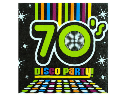 18 pack 70`s party napkins