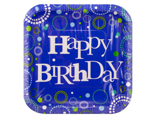 15 pack swirls happy birthday plates