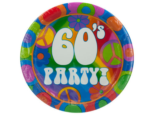 8 pack 60s theme plates