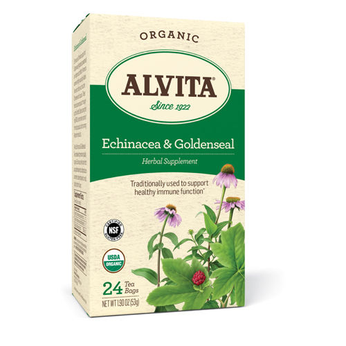 Alvita Teas Echinacea and Goldenseal Tea - Organic - 24 Tea Bags