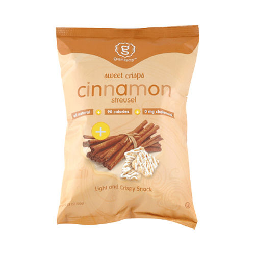 Genisoy Sweet Crisps - Cinnamon Streusel - 3.52 oz - Case of 12