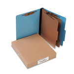 Presstex Colorlife Classification Folders, Letter, 6-Section, Light Blue, 10/Box