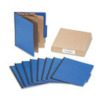 Presstex Colorlife Classification Folders, Letter, 6-Section, Dark Blue, 10/Box