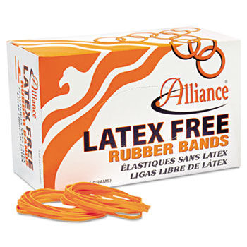 Latex-Free Orange Rubber Bands, Size 19, 3-1/2 x 1/16, 1750/Box