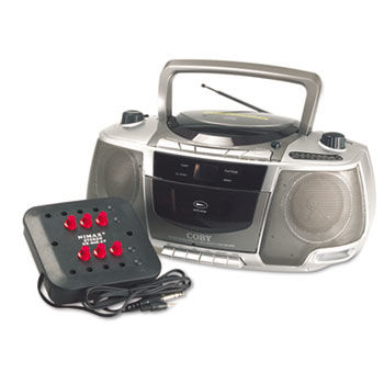 Six-Station Listening Center/Boombox, Gray