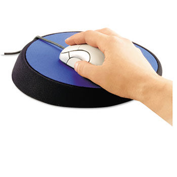 Wrist Aid Ergonomic Circular Mouse Pad, 9"" dia., Cobalt
