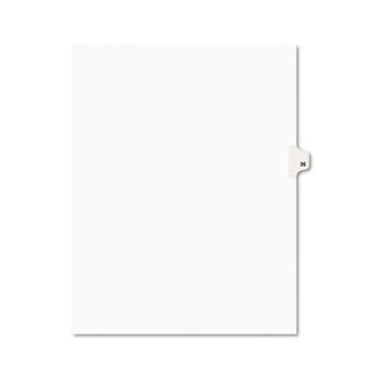 Avery-Style Legal Side Tab Divider, Title: 35, Letter, White, 25/Pack