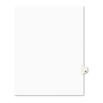 Avery-Style Legal Side Tab Divider, Title: 44, Letter, White, 25/Pack