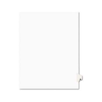 Avery-Style Legal Side Tab Divider, Title: 48, Letter, White, 25/Pack