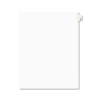 Avery-Style Legal Side Tab Divider, Title: 51, Letter, White, 25/Pack