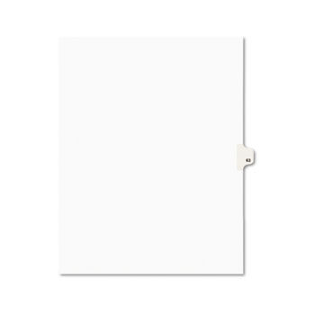Avery-Style Legal Side Tab Divider, Title: 63, Letter, White, 25/Pack