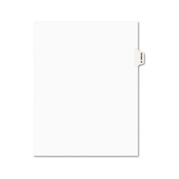 Avery-Style Preprinted Legal Side Tab Divider, Exhibit M, Letter, White, 25/Pack