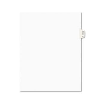 Avery-Style Preprinted Legal Side Tab Divider, Exhibit W, Letter, White, 25/Pack