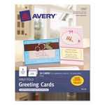 Half-Fold Greeting Cards, Inkjet, 5-1/2 x 8-1/2, Matte White, 20/Box w/Envelopes