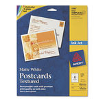Textured Postcards, Inkjet, Heavyweight, 4-1/4 x 5-1/2, Matte White, 120/Box