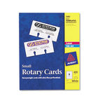 Small Rotary Cards, Laser/Inkjet, 2 1/6 x 4, 8 Cards/Sheet, 400 Cards/Box
