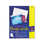 Postcards, Color Laser Printing, 4 x 6, White, 2 Cards/Sheet, 80/Box