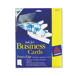 Print-to-the-Edge 2-Sided Business Cards, Inkjet, 2 x 3-1/2, Wht, Glossy, 200/Bx