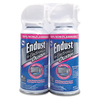 Compressed Gas Duster, 2 3.5oz Cans/Pack