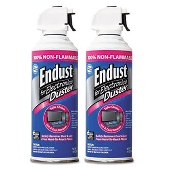 Compressed Gas Duster, 2 10oz Cans/Pack