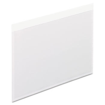 Self-Adhesive Vinyl Pockets, 4 x 6, Clear Front/White Backing, 100/Box