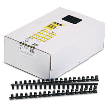 Plastic Comb Bindings, 5/8"" Diameter, 120 Sheet Capacity, Black, 100 Combs/Pack