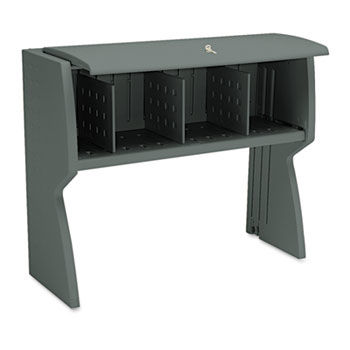 Aspira Hutch, Resin, 43-1/2w x 16-1/4d x 36h, Charcoal
