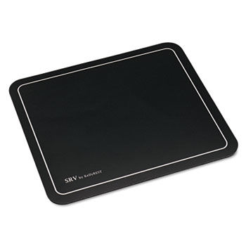 SRV Optical Mouse Pad, Nonskid Base, 9 x 7-3/4, Black