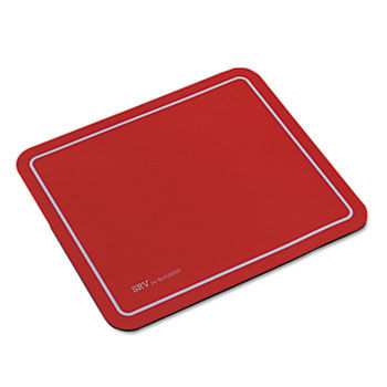 SRV Optical Mouse Pad, Nonskid Base, 9 x 7-3/4, Red