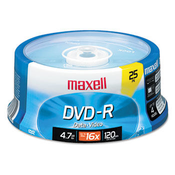 DVD-R Discs, 4.7GB, 16x, Spindle, Gold, 25/Pack