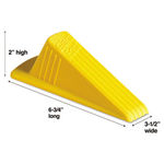 Giant Foot Doorstop, No-Slip Rubber Wedge, 3-1/2w x 6-3/4d x 2h, Safety Yellow