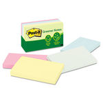 Recycled Pastel Notes, 3 x 5, Sunwashed Pier, 5 100-Sheet Pads/Pack