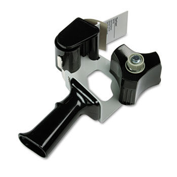 Pistol Grip Box Sealing Tape Dispenser, 3"" Core, Black