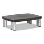 Adjustable Height Monitor Stand, 12 x 15 x 1-5 7/8, Black/Silver