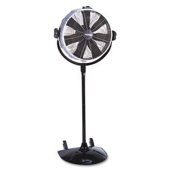 20"" Three-Speed CVT Performance Pedestal Fan, Metal/Plastic, Black