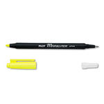 Markliter Black Ballpoint Pen & Fluorescent Yellow Chisel-Tip Highlighter