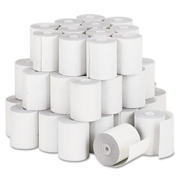 Paper Rolls, Teller Window/Financial Roll, 3"" x 140 ft, White, 50/Carton