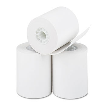 Thermal Paper Rolls, Cash Register/Calculator Roll, 2-1/4"" x 85 ft, White, 3/Pk