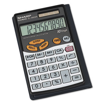 EL480SRB Handheld Business Calculator, 10-Digit LCD