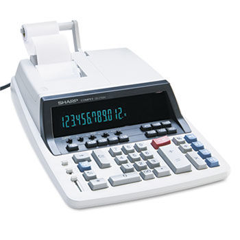 QS2760H Two-Color Ribbon Printing Calculator, 12-Digit Fluorescent, Black/Red