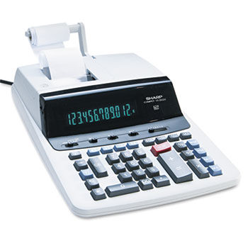 VX2652H Two-Color Printing Calculator, 12-Digit Fluorescent, Black/Red