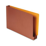 End Tab File Pockets, Four-Inch Accordion Expansion, Lgl, Redrope/Goldenrod Back