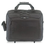 CityGear Rolling Travel Laptop Case, Nylon, 18 x 10 x 15, Black