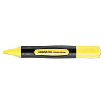 Desk Highlighter w/Comfort Grip, Chisel Tip, Fluorescent Yellow, 12/Pk